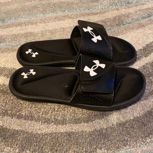 Under Armour black slides